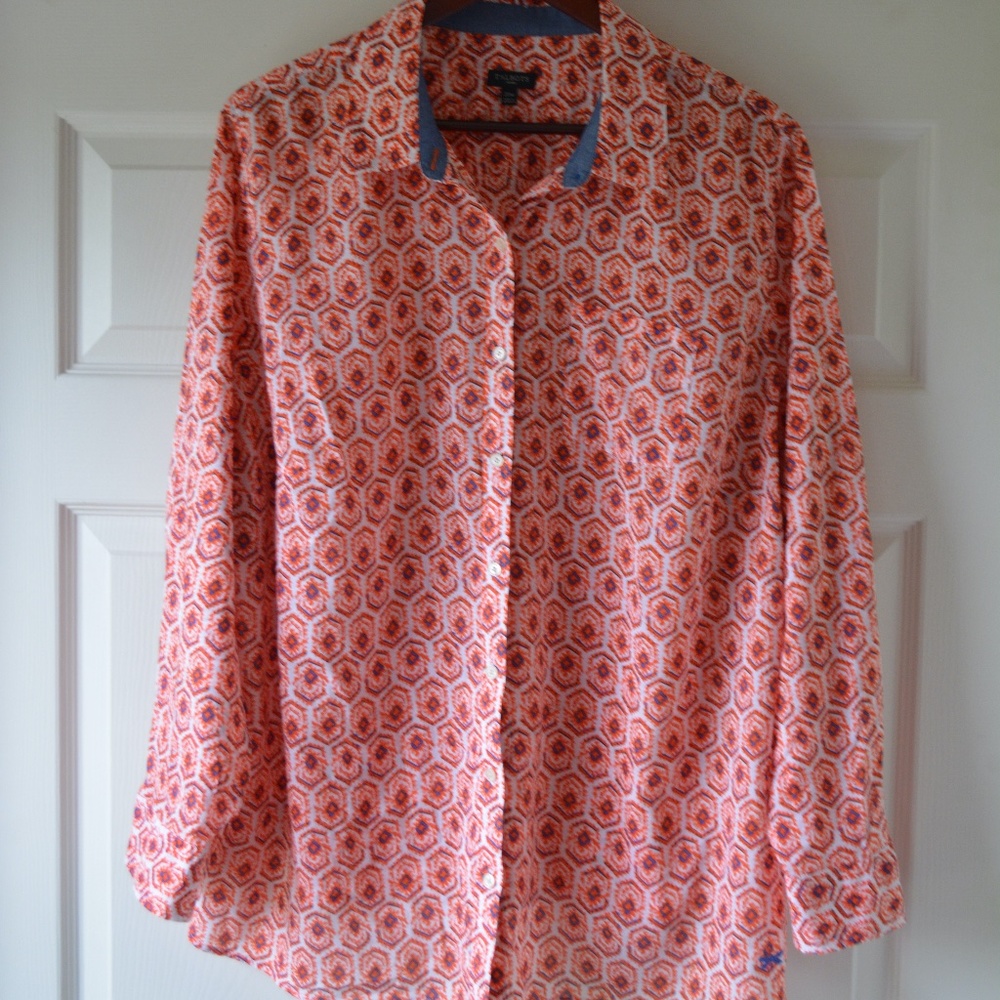 Talbots Button Up Long Sleeve Top